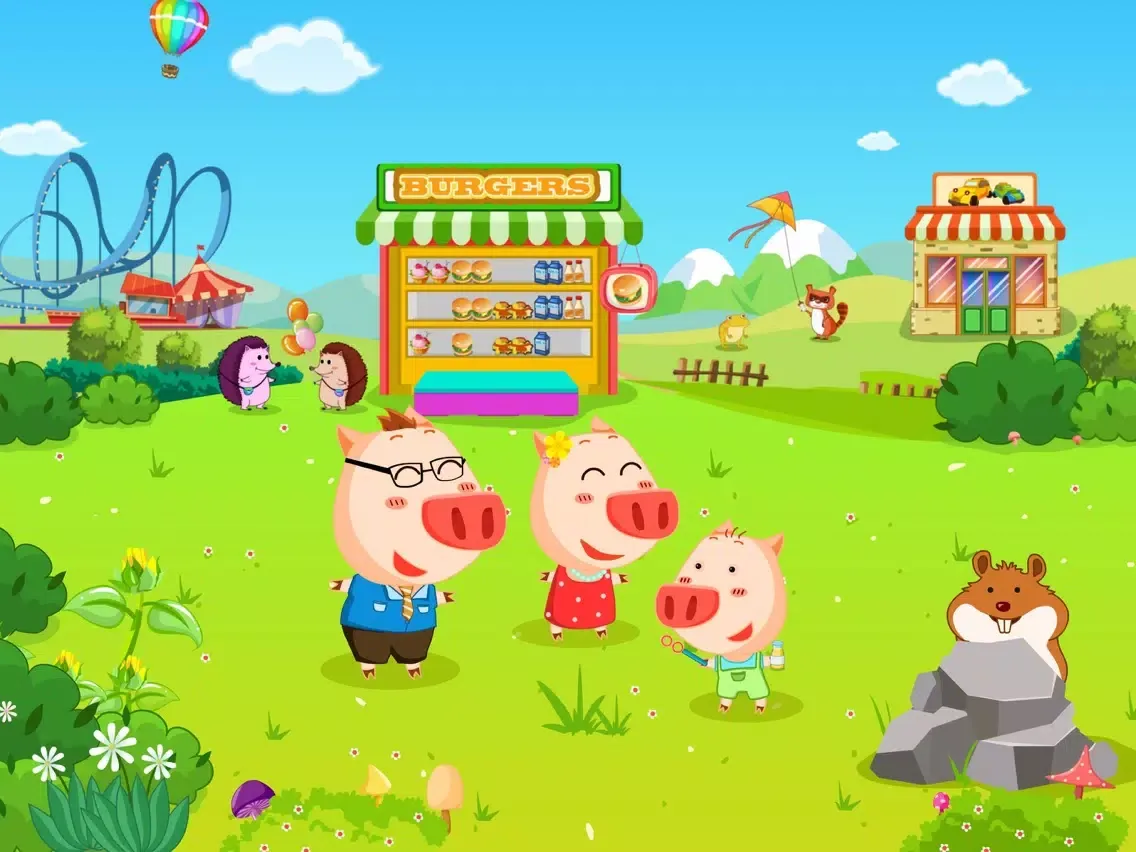 Zrzuty ekranu Pig Amusement Park-amusement park games iPad 