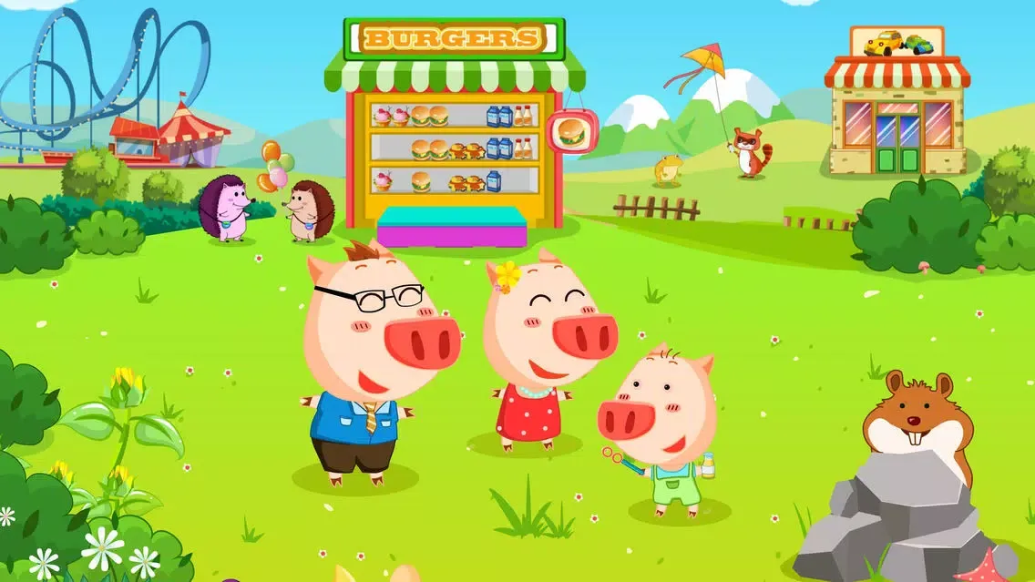 Zrzuty ekranu Pig Amusement Park-amusement park games