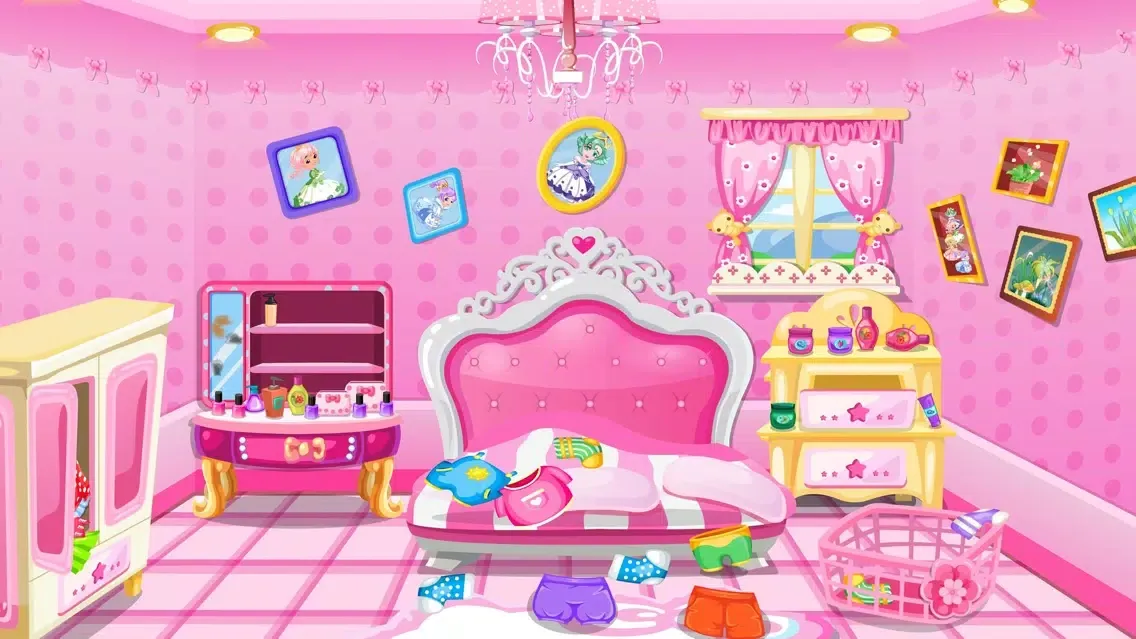 ภาพหน้าจอของ Princess Clean Doll House