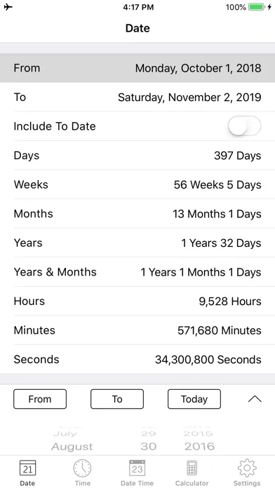Screenshot di Date and Time Calculator
