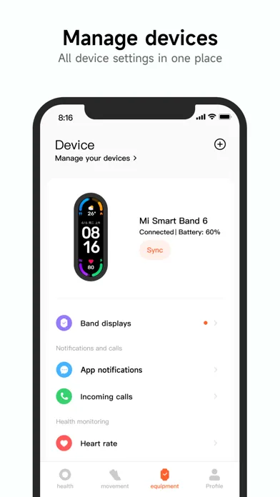 Capturas de pantalla de Mi Fitness (Xiaomi Wear Lite)