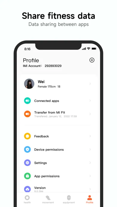 Capturas de pantalla de Mi Fitness (Xiaomi Wear Lite)