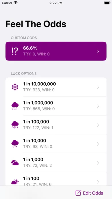 Ảnh chụp màn hình của Feel The Odds