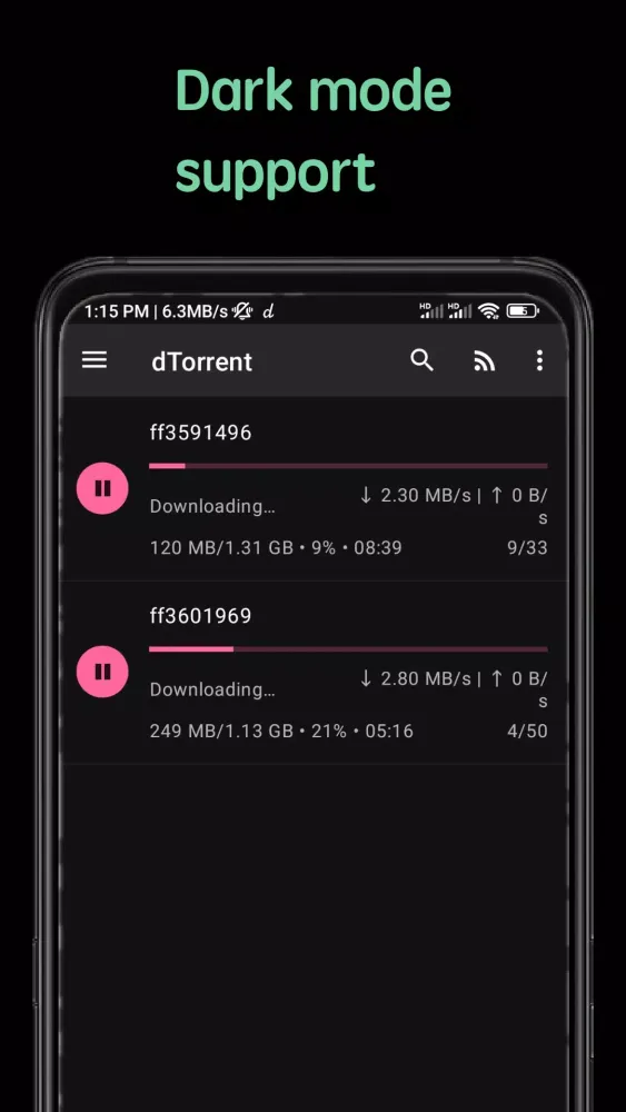 Torrent downloader&player سکرین شاٹس