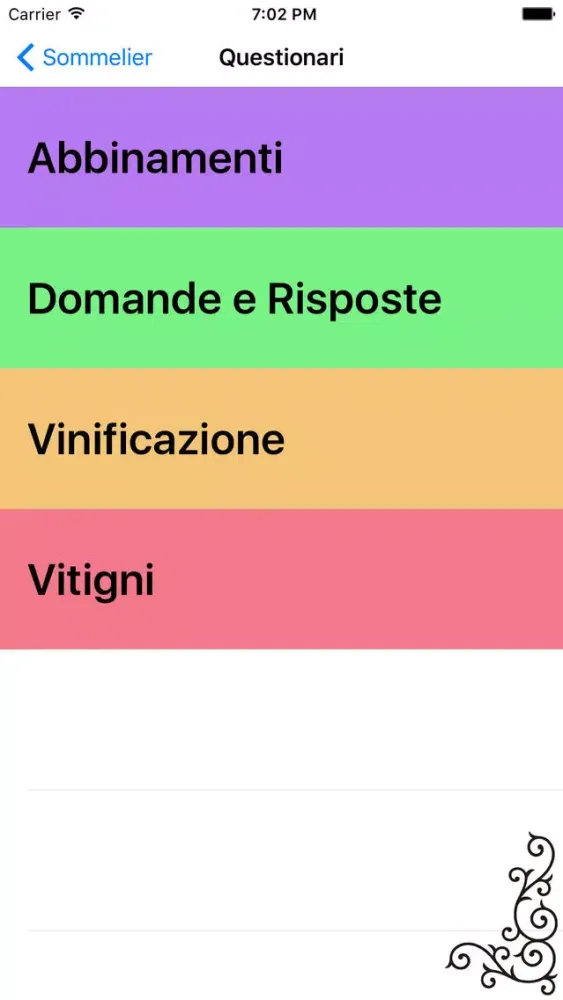 Capturas de pantalla de Esame Facile Sommelier anche su Watch