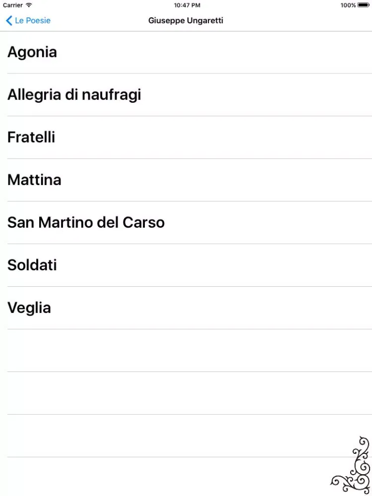 Le Poesie iPad  سکرین شاٹس