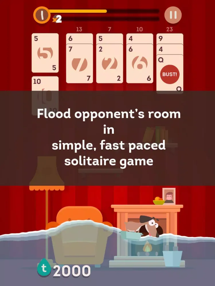 Capturas de tela do Solitaire Flush & Clash iPad 