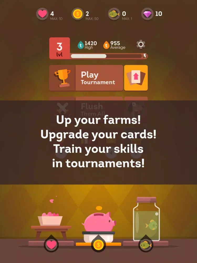 Capturas de tela do Solitaire Flush & Clash iPad 