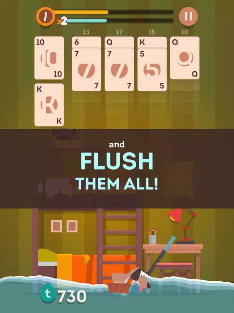 Capturas de tela do Solitaire Flush & Clash iPad 