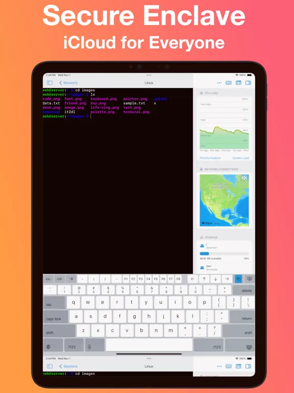 La Terminal - SSH Client iPad  スクリーンショット