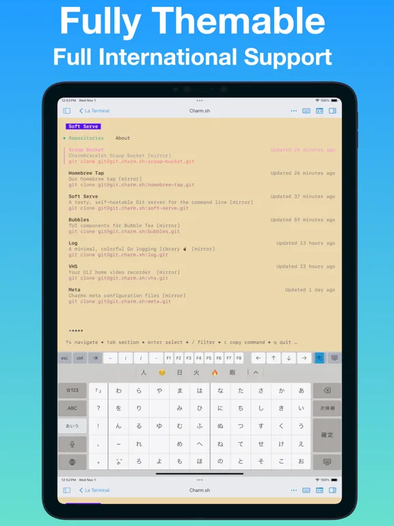 La Terminal - SSH Client iPad  スクリーンショット