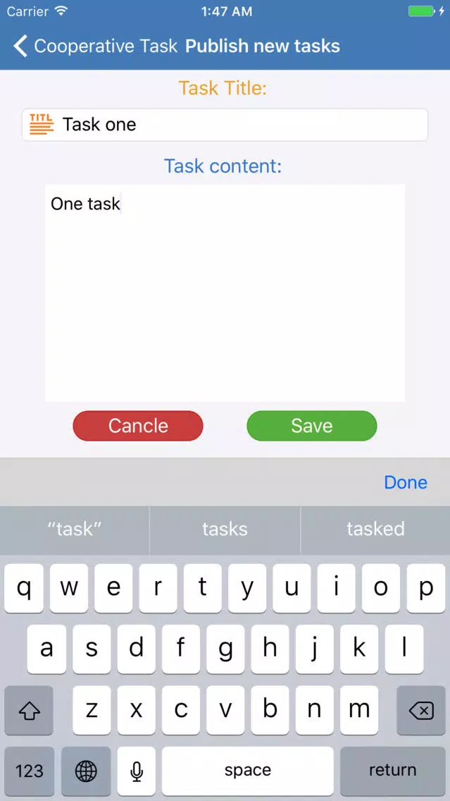 MultiTask - Cooperative Task Screenshots