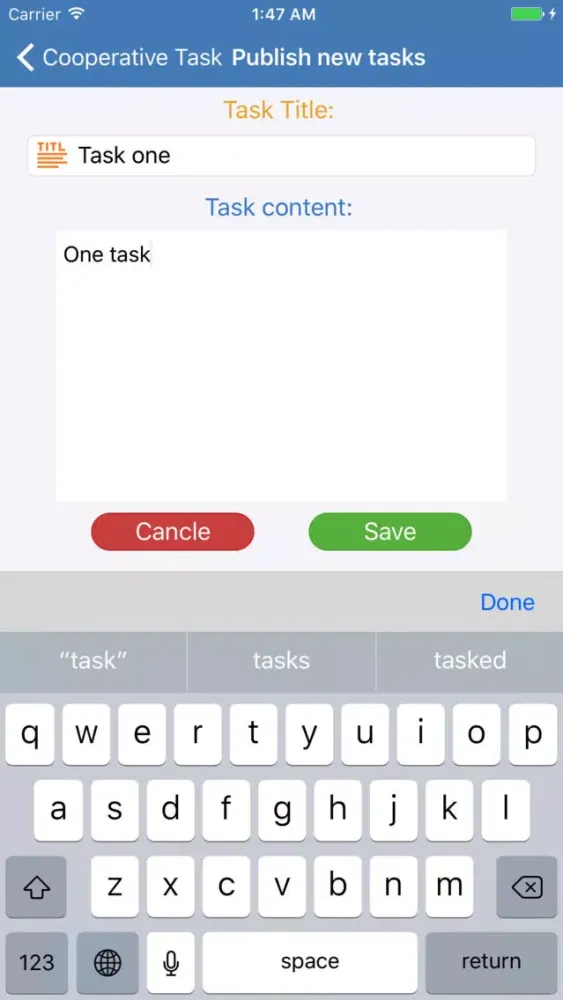 MultiTask - Cooperative Task應用截圖