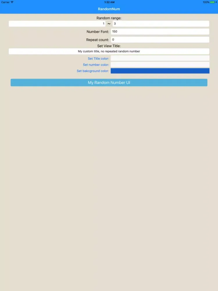 Capturas de tela do Random number - The custom interface generator iPad 