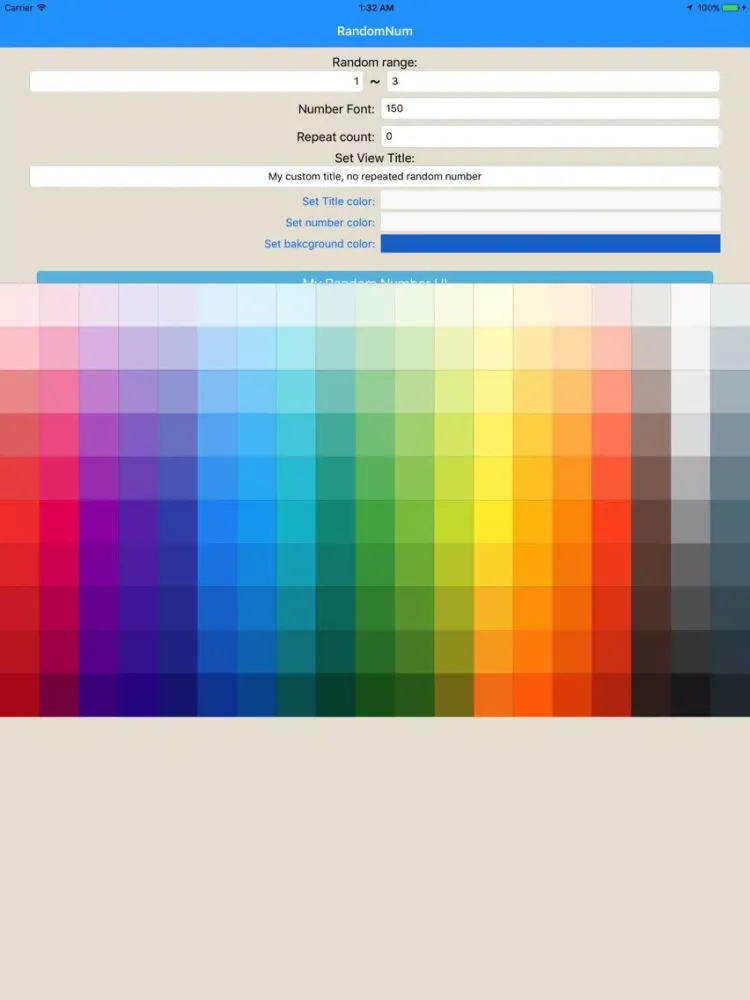 Capturas de tela do Random number - The custom interface generator iPad 