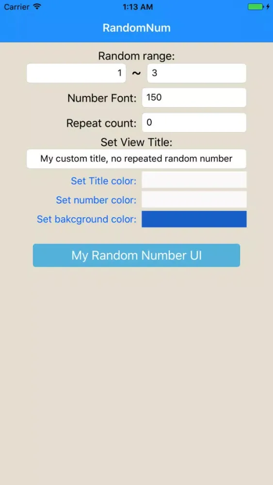 Capturas de tela do Random number - The custom interface generator