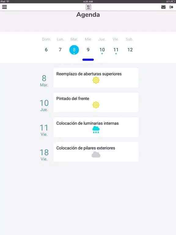 ภาพหน้าจอของ Muzo App iPad 