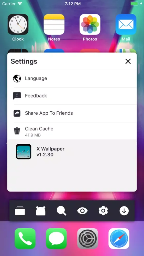 Ảnh chụp màn hình của X-Wallpaper