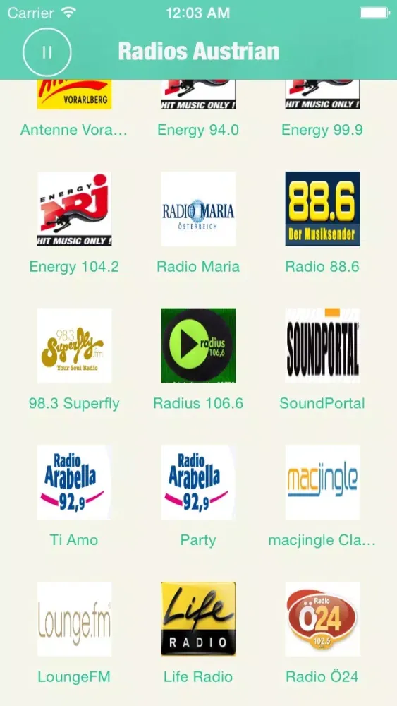 Capturas de tela do Radios Austrian : Austrian Radios include many Austrian Radio, Radio Austrian !