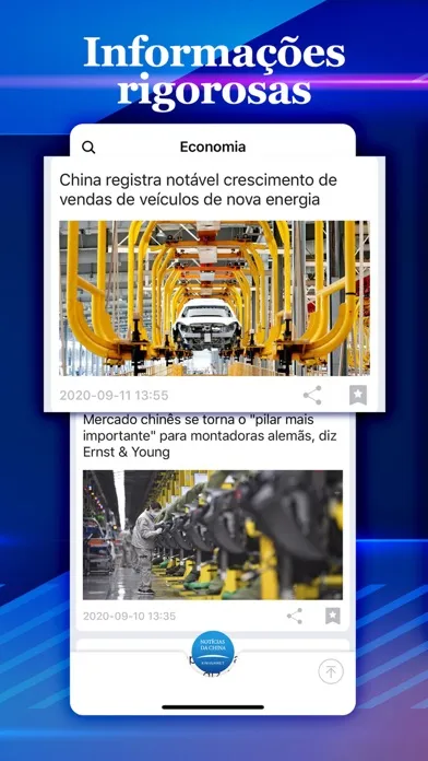 Zrzuty ekranu NOTÍCIAS DA CHINA