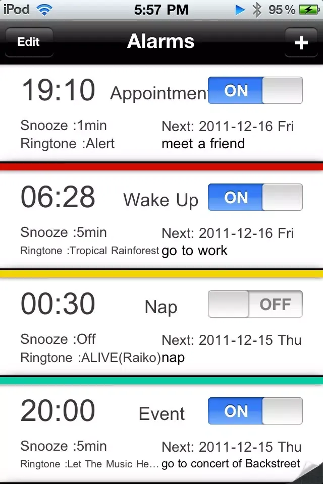 Capturas de tela do AirWave Sleep — Alarm Sleep Clock + Music player + 10 day Weather Forecast