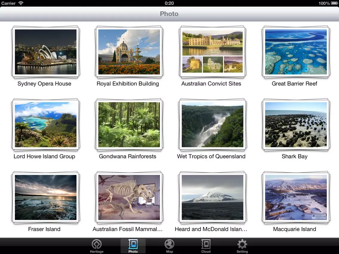 World Heritage in Australia iPad  Screenshots