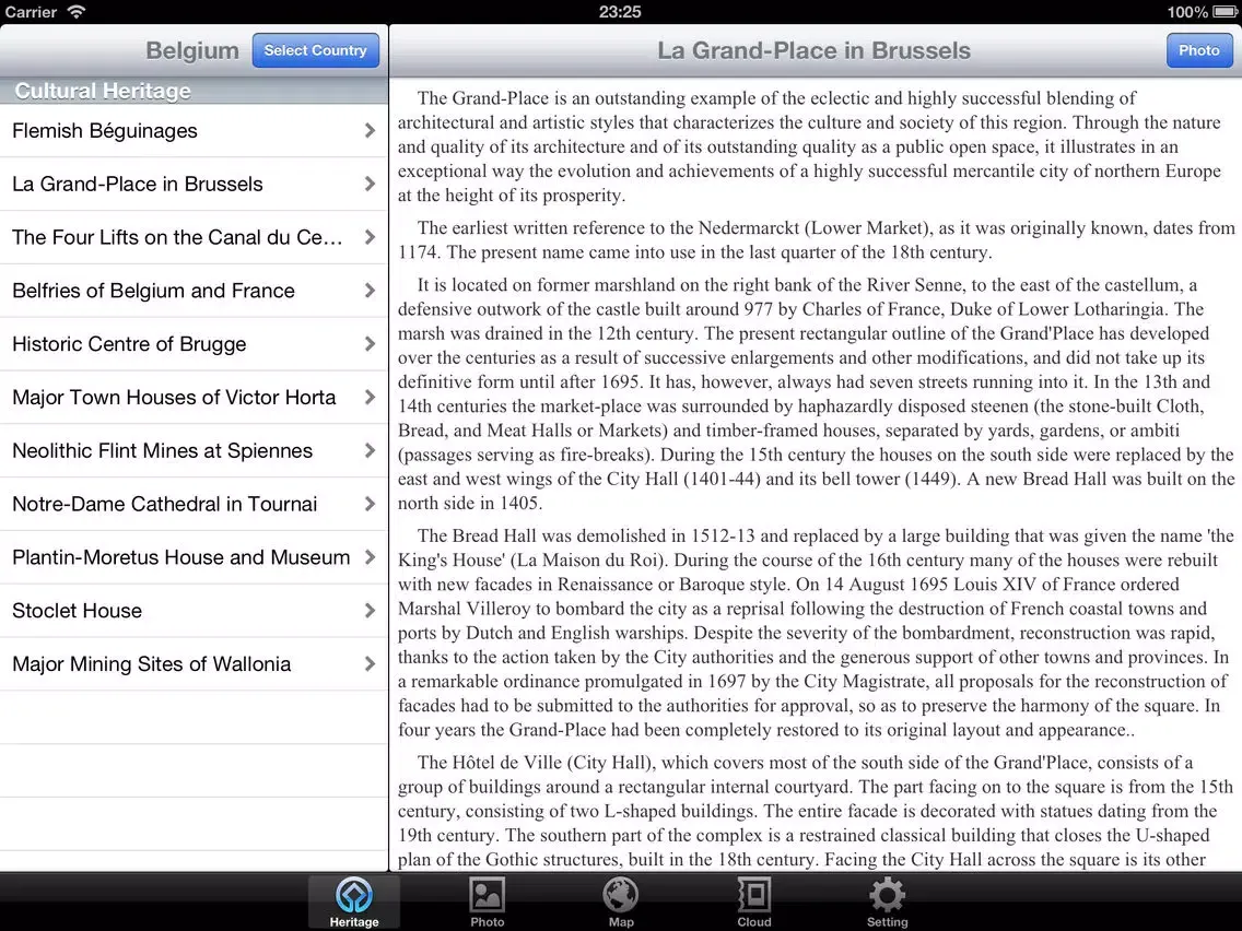 Скриншоты World Heritage in Belgium iPad 