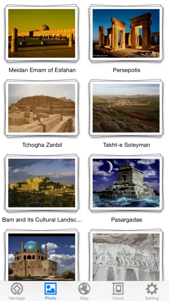 Capturas de tela do World Heritage in Iran