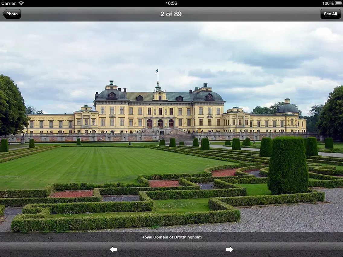 Tangkapan layar World Heritage in Sweden iPad 