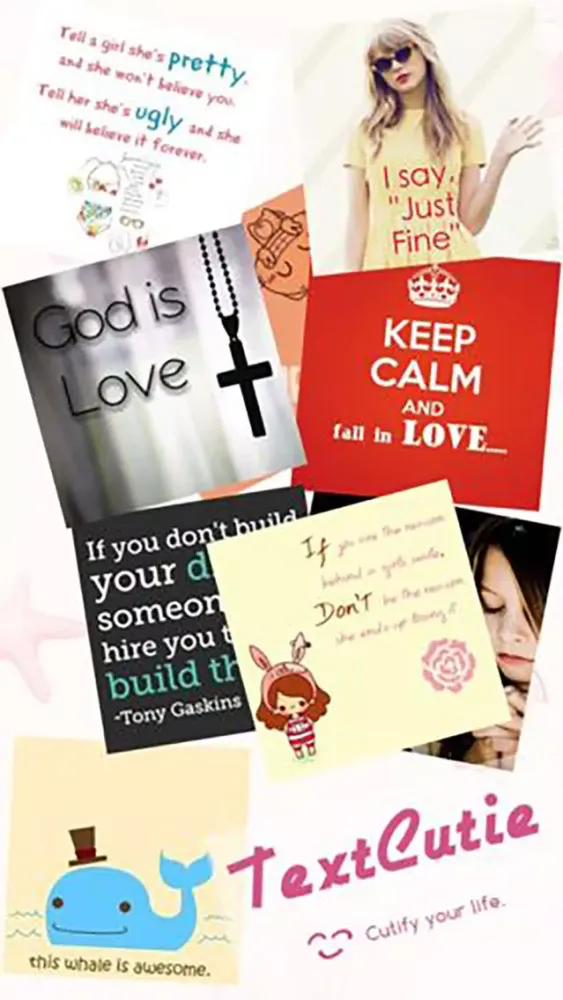 TextCutie - Texting with Photo Caption & Add Font,Sticker,Emoji on Background Pic Screenshots