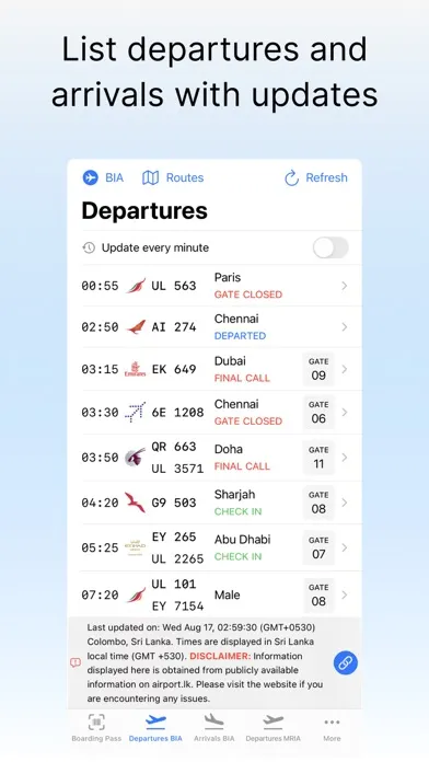Sri Lanka Airports - Flights স্ক্রিনশট