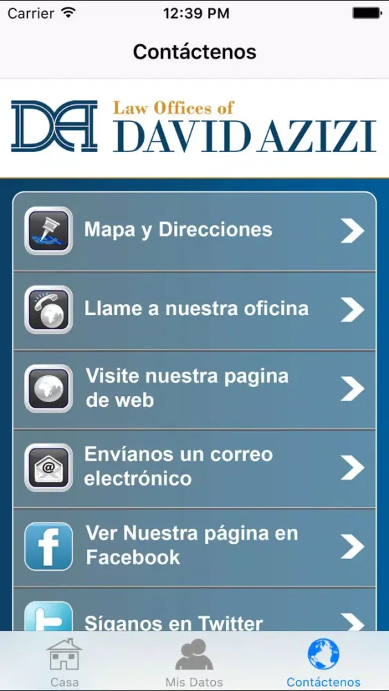 Zrzuty ekranu Accident App by Law Offices of David Azizi