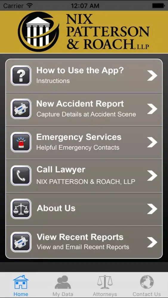 ภาพหน้าจอของ Injury Help App by Nix, Patterson & Roach, L.L.P.
