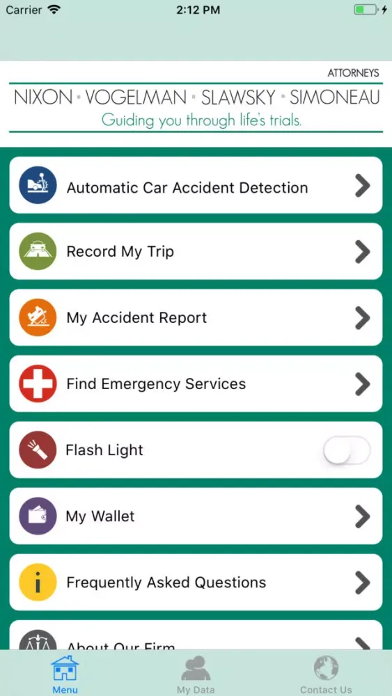 NVVS Law Injury Help App سکرین شاٹس