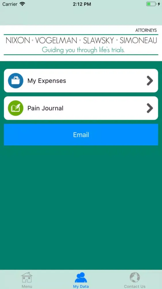 NVVS Law Injury Help App سکرین شاٹس