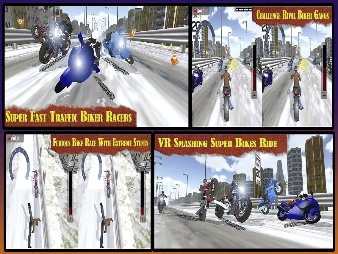 VR Heavy Bike Racer: Real Snow Highway Driver iPad  سکرین شاٹس
