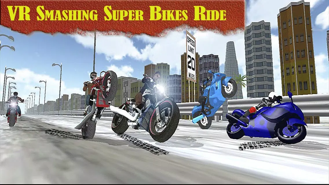 VR Heavy Bike Racer: Real Snow Highway Driver سکرین شاٹس