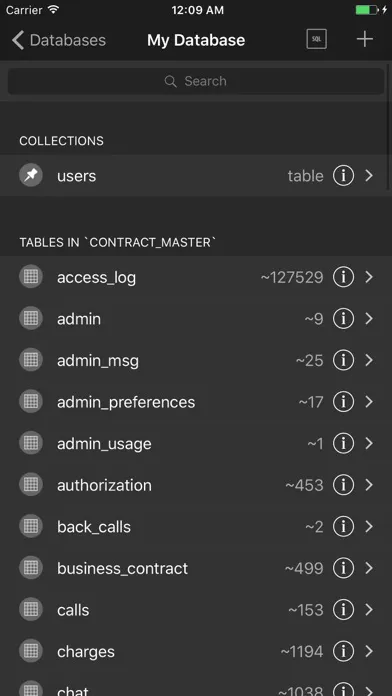 Iodine MySQL Lite Ekran Görüntüleri