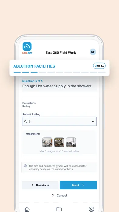 Ảnh chụp màn hình của Ezra360 FieldWork