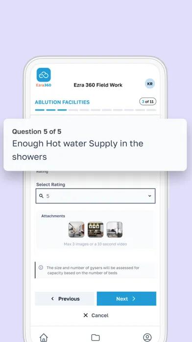 Ảnh chụp màn hình của Ezra360 FieldWork