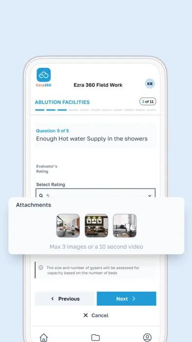 Ảnh chụp màn hình của Ezra360 FieldWork
