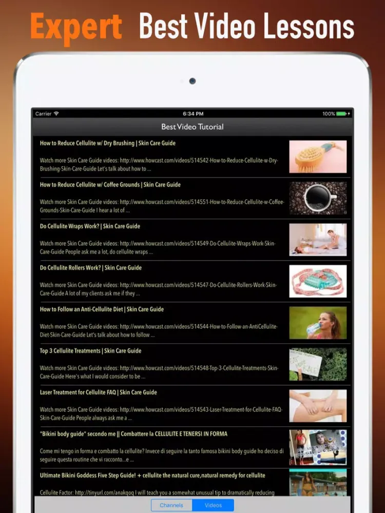 About Cellulite Guide:Healthy and Naturally iPad  Screenshots