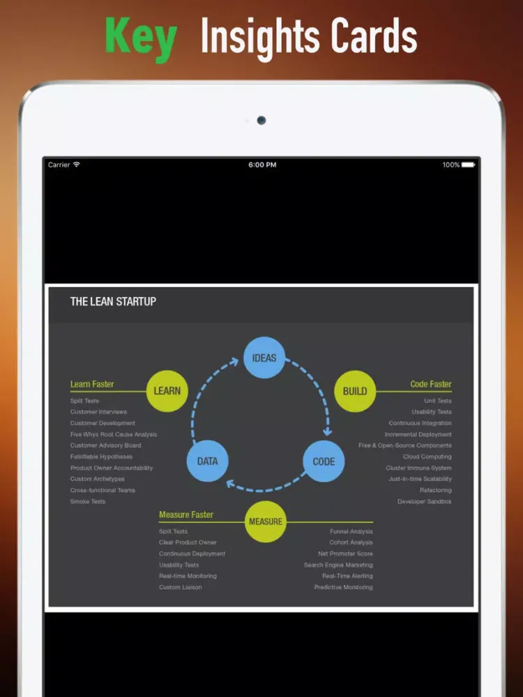 Tangkapan layar Quick Wisdom from The Lean Startup iPad 