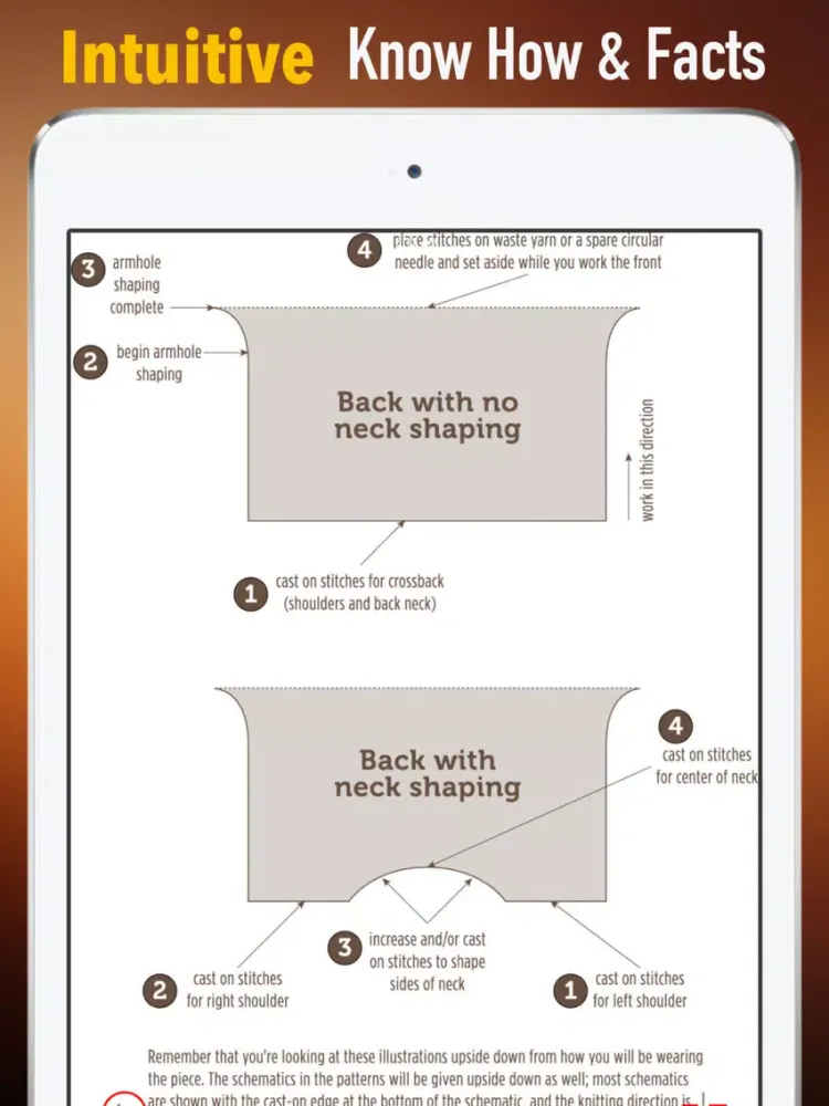 Top-Down Knitting:Templates and Design Guide iPad  Screenshots