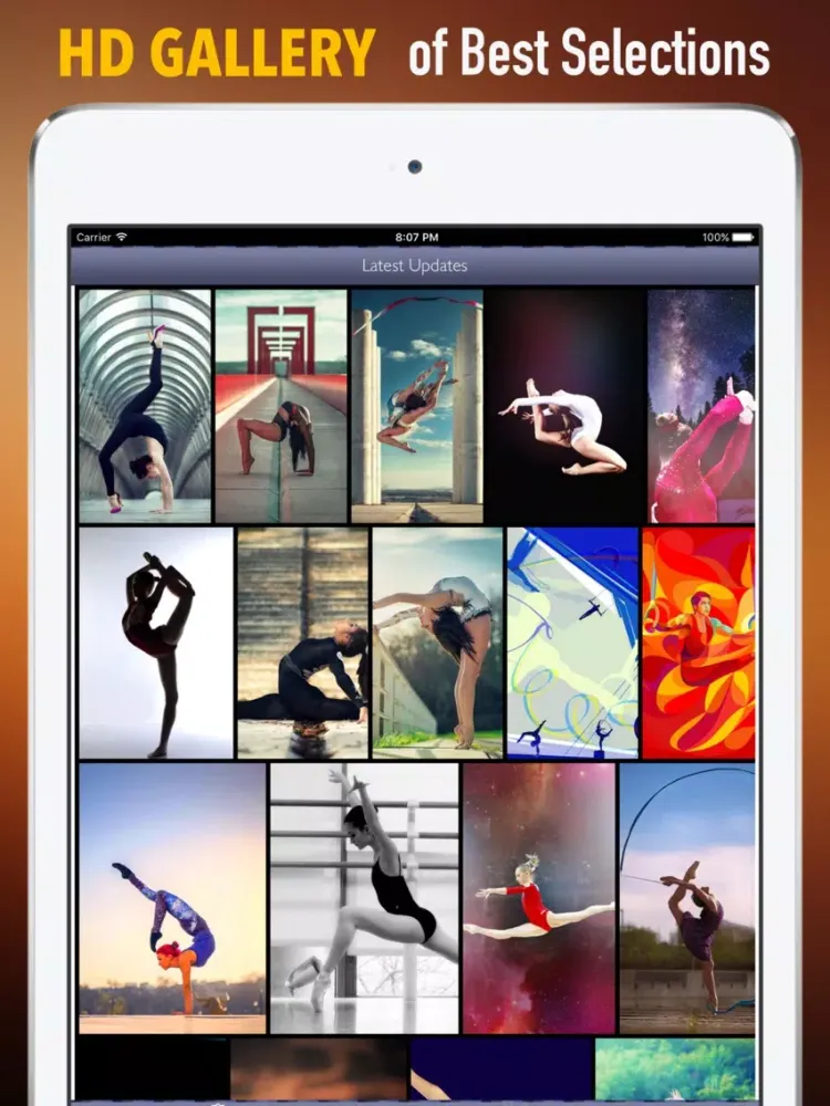 Gymnastics Wallpapers HD: Quotes with Art iPad  স্ক্রিনশট