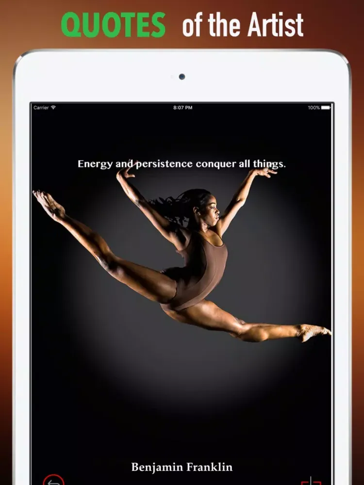 Gymnastics Wallpapers HD: Quotes with Art iPad  স্ক্রিনশট