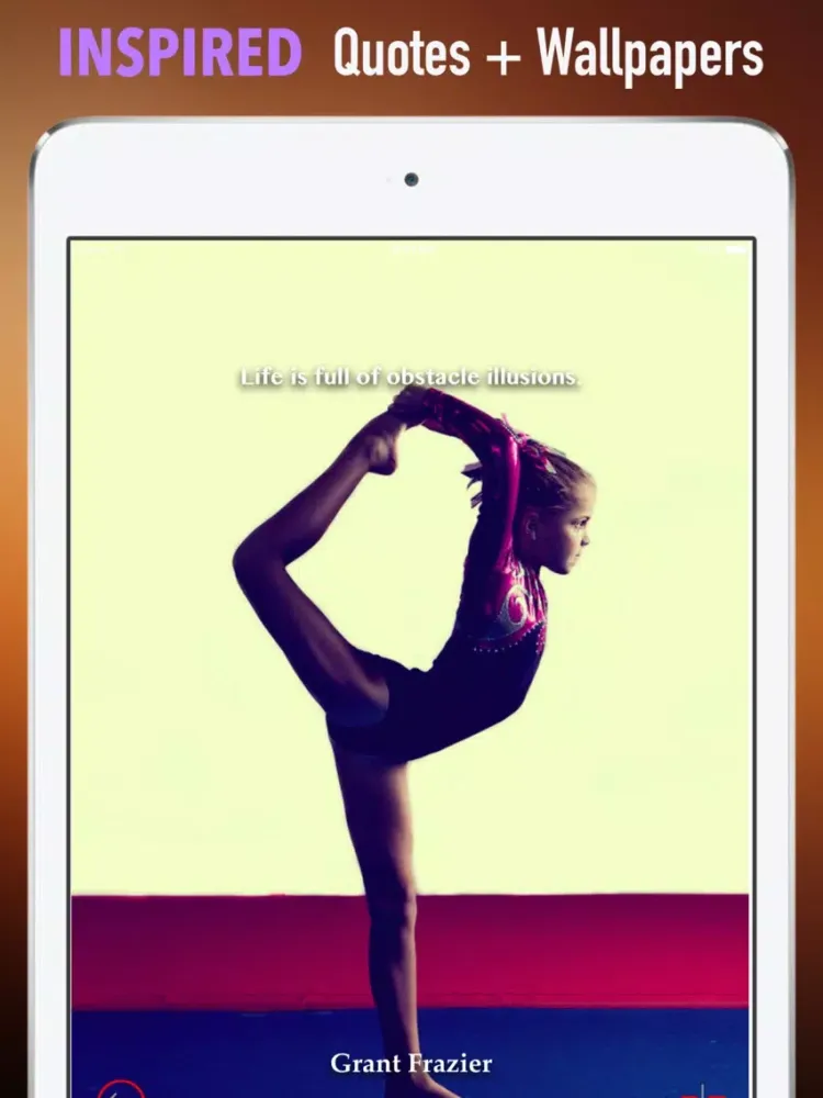 Gymnastics Wallpapers HD: Quotes with Art iPad  স্ক্রিনশট