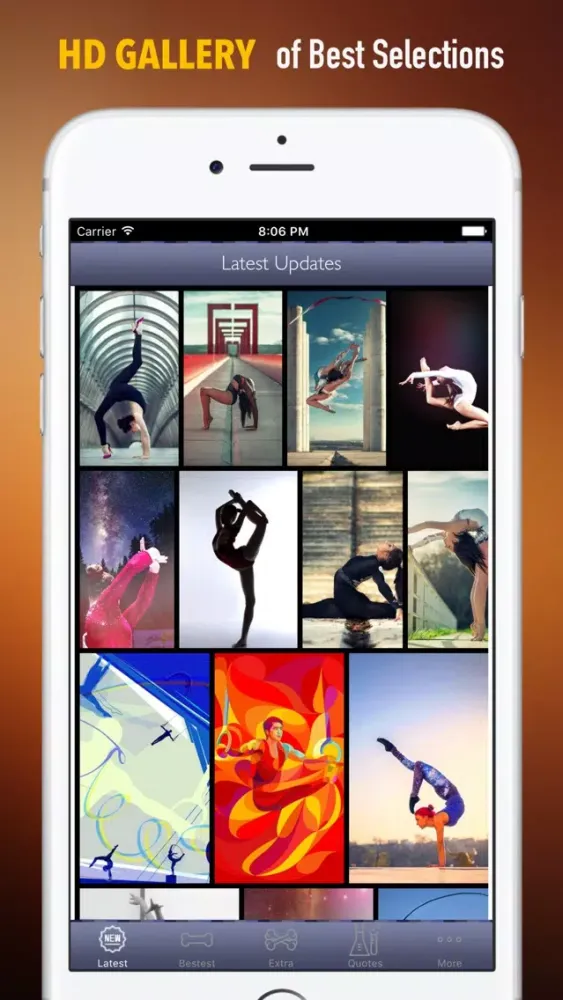 Gymnastics Wallpapers HD: Quotes with Art স্ক্রিনশট