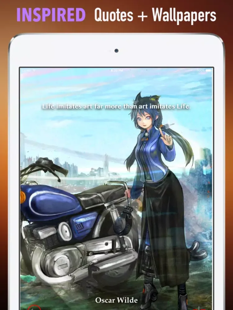 Motorcycle Girls Wallpapers HD: Quotes iPad 应用截图