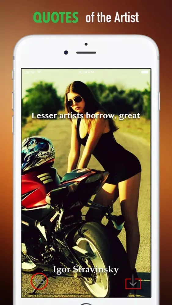 Motorcycle Girls Wallpapers HD: Quotes应用截图